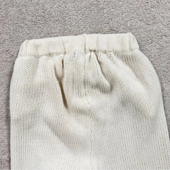 Hanifa Cream Chunky Cozy Knit Flare Leg Pants Tall Girl Friendly Sz XS - Picture 7 of 9